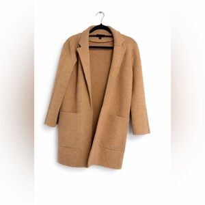 J. Crew Camel Open-Front Wool Coat